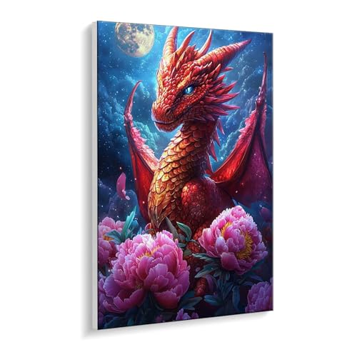 Malen Nach Zahlen Erwachsene, Drachen Peonien Bastelset GemäLde,Kreativ Set für Erwachsene Anfänger, DIY GemäLde Kit mit Pinsel und Acrylfarbe Als Geschenk für Wanddeko, Ohne Rahmen 30 x 40 cm u-392 Malen Nach Zahlen Erwachsene, Drachen Peonien Bastelset GemäLde,Kreativ Set für Erwachsene Anfänger, DIY GemäLde Kit mit Pinsel und Acrylfarbe Als Geschenk für Wanddeko, Ohne Rahmen 30 x 40 cm u-392 von Guuogxan