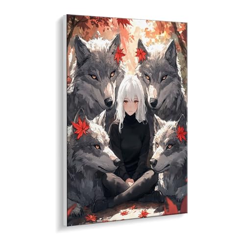 Malen Nach Zahlen Erwachsene, Frau Wolf Bastelset GemäLde,Kreativ Set für Erwachsene Anfänger, DIY GemäLde Kit mit Pinsel und Acrylfarbe Als Geschenk für Wanddeko, Ohne Rahmen 100 x 130 cm u-501 Malen Nach Zahlen Erwachsene, Frau Wolf Bastelset GemäLde,Kreativ Set für Erwachsene Anfänger, DIY GemäLde Kit mit Pinsel und Acrylfarbe Als Geschenk für Wanddeko, Ohne Rahmen 100 x 130 cm u-501 von Guuogxan
