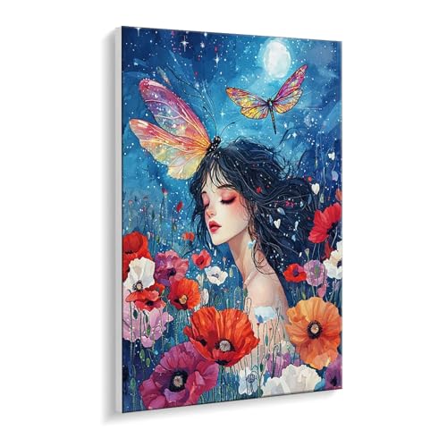Malen Nach Zahlen Erwachsene, Frauen Dragonfly Bastelset GemäLde,Kreativ Set für Erwachsene Anfänger, DIY GemäLde Kit mit Pinsel und Acrylfarbe Als Geschenk für Wanddeko, Ohne Rahmen 80 x 110 cm u-503 Malen Nach Zahlen Erwachsene, Frauen Dragonfly Bastelset GemäLde,Kreativ Set für Erwachsene Anfänger, DIY GemäLde Kit mit Pinsel und Acrylfarbe Als Geschenk für Wanddeko, Ohne Rahmen 80 x 110 cm u-503 von Guuogxan
