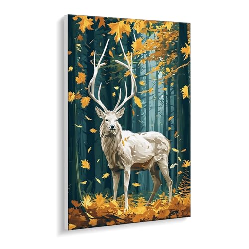 Malen Nach Zahlen Erwachsene, Hirsch Herbst Bastelset GemäLde,Kreativ Set für Erwachsene Anfänger, DIY GemäLde Kit mit Pinsel und Acrylfarbe Als Geschenk für Wanddeko, Ohne Rahmen 40 x 50 cm u-395 Malen Nach Zahlen Erwachsene, Hirsch Herbst Bastelset GemäLde,Kreativ Set für Erwachsene Anfänger, DIY GemäLde Kit mit Pinsel und Acrylfarbe Als Geschenk für Wanddeko, Ohne Rahmen 40 x 50 cm u-395 von Guuogxan