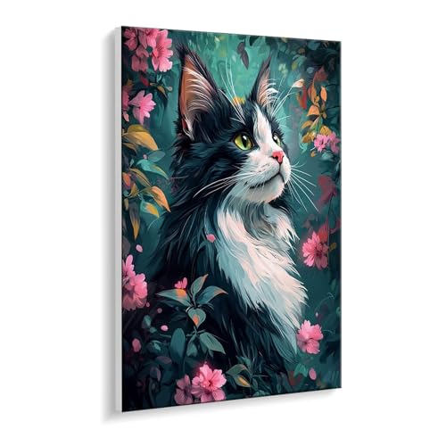 Malen Nach Zahlen Erwachsene, Katze Blumen Bastelset GemäLde,Kreativ Set für Erwachsene Anfänger, DIY GemäLde Kit mit Pinsel und Acrylfarbe Als Geschenk für Wanddeko, Ohne Rahmen 30 x 40 cm u-425 Malen Nach Zahlen Erwachsene, Katze Blumen Bastelset GemäLde,Kreativ Set für Erwachsene Anfänger, DIY GemäLde Kit mit Pinsel und Acrylfarbe Als Geschenk für Wanddeko, Ohne Rahmen 30 x 40 cm u-425 von Guuogxan