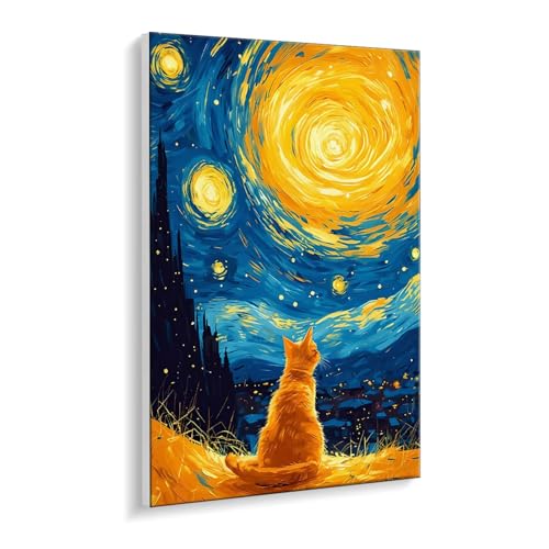 Malen Nach Zahlen Erwachsene, Katze abstrakt Bastelset GemäLde,Kreativ Set für Erwachsene Anfänger, DIY GemäLde Kit mit Pinsel und Acrylfarbe Als Geschenk für Wanddeko, Ohne Rahmen 40 x 50 cm u-412 Malen Nach Zahlen Erwachsene, Katze abstrakt Bastelset GemäLde,Kreativ Set für Erwachsene Anfänger, DIY GemäLde Kit mit Pinsel und Acrylfarbe Als Geschenk für Wanddeko, Ohne Rahmen 40 x 50 cm u-412 von Guuogxan