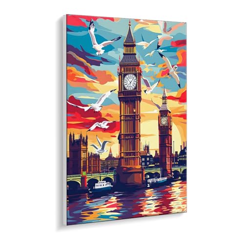 Malen Nach Zahlen Erwachsene, London Aussicht Bastelset GemäLde,Kreativ Set für Erwachsene Anfänger, DIY GemäLde Kit mit Pinsel und Acrylfarbe Als Geschenk für Wanddeko, Ohne Rahmen 80 x 110 cm u-398 Malen Nach Zahlen Erwachsene, London Aussicht Bastelset GemäLde,Kreativ Set für Erwachsene Anfänger, DIY GemäLde Kit mit Pinsel und Acrylfarbe Als Geschenk für Wanddeko, Ohne Rahmen 80 x 110 cm u-398 von Guuogxan