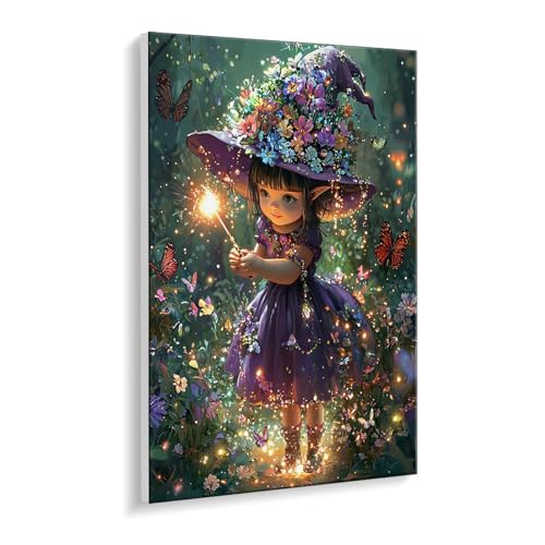 Malen Nach Zahlen Erwachsene, Mädchen Glühfeuer Bastelset GemäLde,Kreativ Set für Erwachsene Anfänger, DIY GemäLde Kit mit Pinsel und Acrylfarbe Als für Wanddeko, Ohne Rahmen 100 x 130 cm u-352 von Guuogxan
