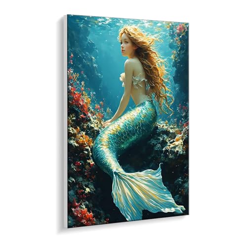 Malen Nach Zahlen Erwachsene, Meerjungfrau Bastelset GemäLde,Kreativ Set für Erwachsene Anfänger, DIY GemäLde Kit mit Pinsel und Acrylfarbe Als Geschenk für Wanddeko, Ohne Rahmen 60 x 80 cm u-450 Malen Nach Zahlen Erwachsene, Meerjungfrau Bastelset GemäLde,Kreativ Set für Erwachsene Anfänger, DIY GemäLde Kit mit Pinsel und Acrylfarbe Als Geschenk für Wanddeko, Ohne Rahmen 60 x 80 cm u-450 von Guuogxan