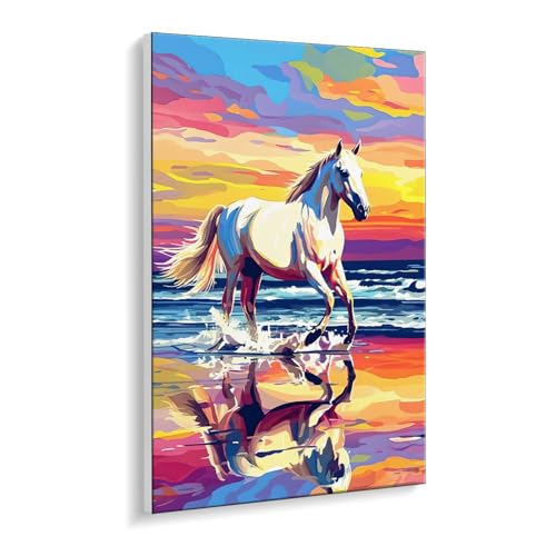 Malen Nach Zahlen Erwachsene, Pferde Strand Bastelset GemäLde,Kreativ Set für Erwachsene Anfänger, DIY GemäLde Kit mit Pinsel und Acrylfarbe Als Geschenk für Wanddeko, Ohne Rahmen 40 x 50 cm u-403 Malen Nach Zahlen Erwachsene, Pferde Strand Bastelset GemäLde,Kreativ Set für Erwachsene Anfänger, DIY GemäLde Kit mit Pinsel und Acrylfarbe Als Geschenk für Wanddeko, Ohne Rahmen 40 x 50 cm u-403 von Guuogxan