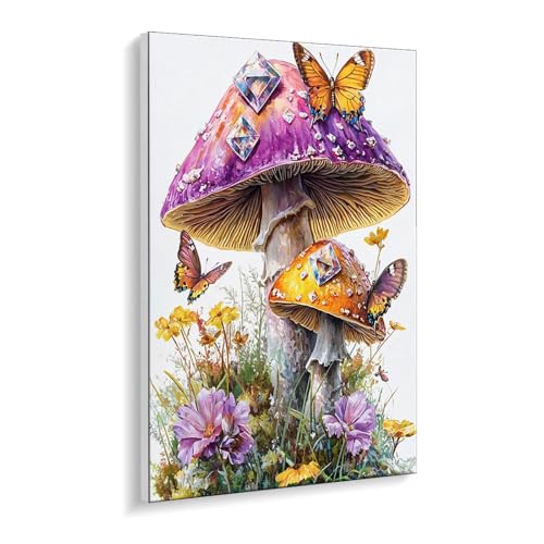 Malen Nach Zahlen Erwachsene, Pilze Schmetterlinge Bastelset GemäLde,Kreativ Set für Erwachsene Anfänger, DIY GemäLde Kit mit Pinsel und Acrylfarbe Als für Wanddeko, Ohne Rahmen 80 x 110 cm u-461 Malen Nach Zahlen Erwachsene, Pilze Schmetterlinge Bastelset GemäLde,Kreativ Set für Erwachsene Anfänger, DIY GemäLde Kit mit Pinsel und Acrylfarbe Als für Wanddeko, Ohne Rahmen 80 x 110 cm u-461 von Guuogxan