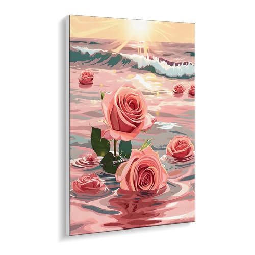 Malen Nach Zahlen Erwachsene, Rose Meer Bastelset GemäLde,Kreativ Set für Erwachsene Anfänger, DIY GemäLde Kit mit Pinsel und Acrylfarbe Als Geschenk für Wanddeko, Ohne Rahmen 80 x 110 cm u-431 Malen Nach Zahlen Erwachsene, Rose Meer Bastelset GemäLde,Kreativ Set für Erwachsene Anfänger, DIY GemäLde Kit mit Pinsel und Acrylfarbe Als Geschenk für Wanddeko, Ohne Rahmen 80 x 110 cm u-431 von Guuogxan