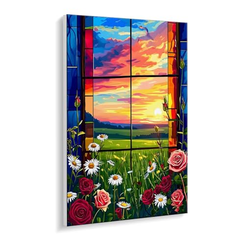 Malen Nach Zahlen Erwachsene, Rose Sonnenuntergang Bastelset GemäLde,Kreativ Set für Erwachsene Anfänger, DIY GemäLde Kit mit Pinsel und Acrylfarbe Als für Wanddeko, Ohne Rahmen 30 x 40 cm u-434 Malen Nach Zahlen Erwachsene, Rose Sonnenuntergang Bastelset GemäLde,Kreativ Set für Erwachsene Anfänger, DIY GemäLde Kit mit Pinsel und Acrylfarbe Als für Wanddeko, Ohne Rahmen 30 x 40 cm u-434 von Guuogxan