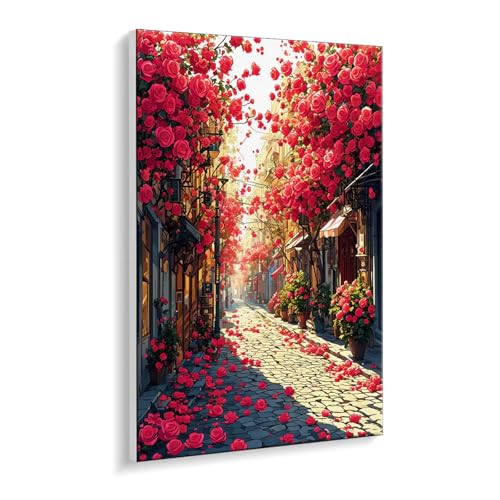 Malen Nach Zahlen Erwachsene, Rose Straße Bastelset GemäLde,Kreativ Set für Erwachsene Anfänger, DIY GemäLde Kit mit Pinsel und Acrylfarbe Als Geschenk für Wanddeko, Ohne Rahmen 30 x 40 cm u-432 Malen Nach Zahlen Erwachsene, Rose Straße Bastelset GemäLde,Kreativ Set für Erwachsene Anfänger, DIY GemäLde Kit mit Pinsel und Acrylfarbe Als Geschenk für Wanddeko, Ohne Rahmen 30 x 40 cm u-432 von Guuogxan