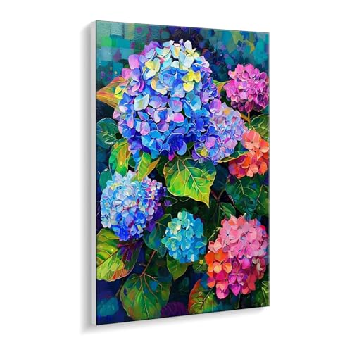 Malen Nach Zahlen Erwachsene, Stickerei Blumen Bastelset GemäLde,Kreativ Set für Erwachsene Anfänger, DIY GemäLde Kit mit Pinsel und Acrylfarbe Als Geschenk für Wanddeko, Ohne Rahmen 40 x 50 cm u-729 von Guuogxan