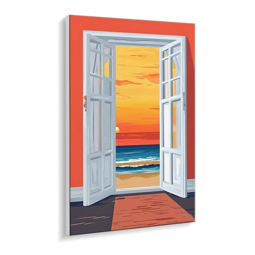 Malen Nach Zahlen Erwachsene, Tür Strand Bastelset GemäLde,Kreativ Set für Erwachsene Anfänger, DIY GemäLde Kit mit Pinsel und Acrylfarbe Als Geschenk für Wanddeko, Ohne Rahmen 40 x 50 cm u-451 Malen Nach Zahlen Erwachsene, Tür Strand Bastelset GemäLde,Kreativ Set für Erwachsene Anfänger, DIY GemäLde Kit mit Pinsel und Acrylfarbe Als Geschenk für Wanddeko, Ohne Rahmen 40 x 50 cm u-451 von Guuogxan