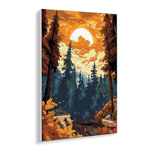 Malen Nach Zahlen Erwachsene, Wald Aussicht Bastelset GemäLde,Kreativ Set für Erwachsene Anfänger, DIY GemäLde Kit mit Pinsel und Acrylfarbe Als Geschenk für Wanddeko, Ohne Rahmen 30 x 40 cm u-549 Malen Nach Zahlen Erwachsene, Wald Aussicht Bastelset GemäLde,Kreativ Set für Erwachsene Anfänger, DIY GemäLde Kit mit Pinsel und Acrylfarbe Als Geschenk für Wanddeko, Ohne Rahmen 30 x 40 cm u-549 von Guuogxan