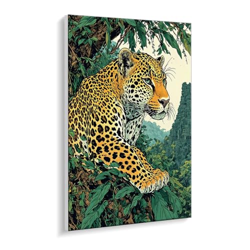 Malen Nach Zahlen Erwachsene, Wald Leopard Bastelset GemäLde,Kreativ Set für Erwachsene Anfänger, DIY GemäLde Kit mit Pinsel und Acrylfarbe Als Geschenk für Wanddeko, Ohne Rahmen 30 x 40 cm u-546 Malen Nach Zahlen Erwachsene, Wald Leopard Bastelset GemäLde,Kreativ Set für Erwachsene Anfänger, DIY GemäLde Kit mit Pinsel und Acrylfarbe Als Geschenk für Wanddeko, Ohne Rahmen 30 x 40 cm u-546 von Guuogxan