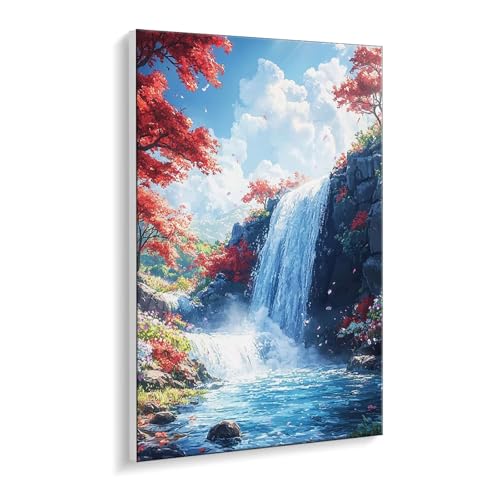 Malen Nach Zahlen Erwachsene, Wasserfall Blumen Bastelset GemäLde,Kreativ Set für Erwachsene Anfänger, DIY GemäLde Kit mit Pinsel und Acrylfarbe Als Geschenk für Wanddeko, Ohne Rahmen 60 x 80 cm u-519 Malen Nach Zahlen Erwachsene, Wasserfall Blumen Bastelset GemäLde,Kreativ Set für Erwachsene Anfänger, DIY GemäLde Kit mit Pinsel und Acrylfarbe Als Geschenk für Wanddeko, Ohne Rahmen 60 x 80 cm u-519 von Guuogxan