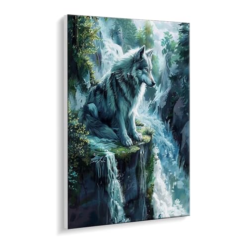 Malen Nach Zahlen Erwachsene, Wasserfall Wolf Bastelset GemäLde,Kreativ Set für Erwachsene Anfänger, DIY GemäLde Kit mit Pinsel und Acrylfarbe Als Geschenk für Wanddeko, Ohne Rahmen 30 x 40 cm u-516 Malen Nach Zahlen Erwachsene, Wasserfall Wolf Bastelset GemäLde,Kreativ Set für Erwachsene Anfänger, DIY GemäLde Kit mit Pinsel und Acrylfarbe Als Geschenk für Wanddeko, Ohne Rahmen 30 x 40 cm u-516 von Guuogxan