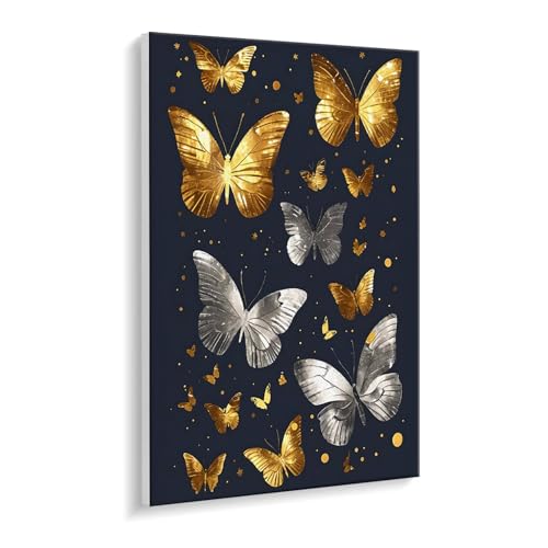 Malen nach Zahlen für Erwachsene – DIY Ölgemälde Set für Anfänger, ohne Rahmen 20 x 30 cm, mit 3 Pinseln & Acrylfarben, Home Deko Entspannung & Kreativität Geschenk (Insekten Schmetterlinge) i-361 von Guuogxan