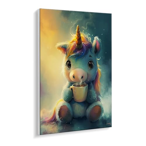 Malen nach Zahlen für Erwachsene – DIY Ölgemälde Set für Anfänger, ohne Rahmen 20 x 30 cm, mit 3 Pinseln & Acrylfarben, Home Dekoration Entspannung & Kreativität Geschenk (Niedlich Einhorn) i-339 von Guuogxan