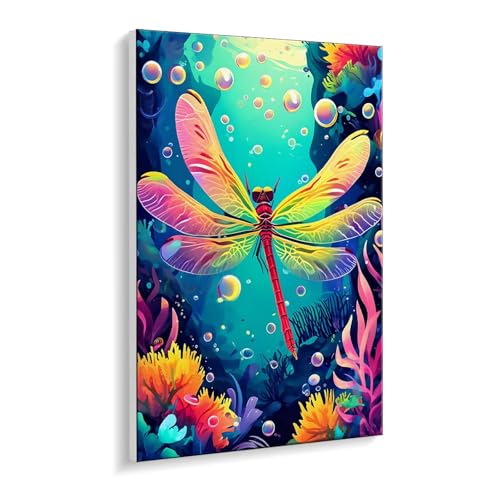 Malen nach Zahlen für Erwachsene – DIY Ölgemälde Set für Anfänger, ohne Rahmen 20 x 30 cm, mit 3 Pinseln & Hochwertigen Acrylfarben, Home Deko Entspannung & Kreativität Geschenk (Dragonfly Meer) i-528 Malen nach Zahlen für Erwachsene – DIY Ölgemälde Set für Anfänger, ohne Rahmen 20 x 30 cm, mit 3 Pinseln & Hochwertigen Acrylfarben, Home Deko Entspannung & Kreativität Geschenk (Dragonfly Meer) i-528 von Guuogxan