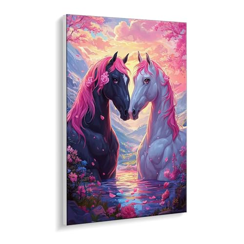 Malen nach Zahlen für Erwachsene – DIY Ölgemälde Set für Anfänger, ohne Rahmen 20 x 30 cm, mit 3 Pinseln & Hochwertigen Acrylfarben, Home Deko Entspannung & Kreativität Geschenk (Pferde Blumen) i-406 Malen nach Zahlen für Erwachsene – DIY Ölgemälde Set für Anfänger, ohne Rahmen 20 x 30 cm, mit 3 Pinseln & Hochwertigen Acrylfarben, Home Deko Entspannung & Kreativität Geschenk (Pferde Blumen) i-406 von Guuogxan