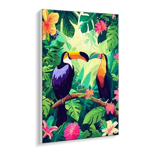 Malen nach Zahlen für Erwachsene – DIY Ölgemälde Set für Anfänger, ohne Rahmen 20 x 30 cm, mit 3 Pinseln & Hochwertigen Acrylfarben, Home Deko Entspannung & Kreativität Geschenk (Tropische Vögel) i539 Malen nach Zahlen für Erwachsene – DIY Ölgemälde Set für Anfänger, ohne Rahmen 20 x 30 cm, mit 3 Pinseln & Hochwertigen Acrylfarben, Home Deko Entspannung & Kreativität Geschenk (Tropische Vögel) i539 von Guuogxan