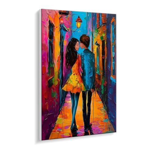 Malen nach Zahlen für Erwachsene – DIY Ölgemälde Set für Anfänger, ohne Rahmen 20 x 30 cm, mit 3 Pinseln & Hochwertigen Acrylfarben, Home Dekoration Entspannung & Kreativität Geschenk (Paare) i-530 von Guuogxan