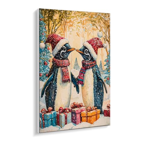 Malen nach Zahlen für Erwachsene – DIY Ölgemälde Set für Anfänger, ohne Rahmen 35 x 50 cm, mit 3 Pinseln & Acrylfarben, Home Dekoration Entspannung & Kreativität Geschenk (Pinguin Geschenke) i-523 von Guuogxan