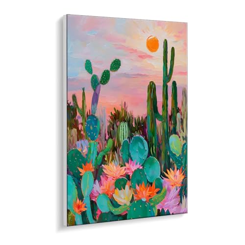 Malen nach Zahlen für Erwachsene – DIY Ölgemälde Set für Anfänger, ohne Rahmen 35 x 50 cm, mit 3 Pinseln & Acrylfarben, Home Dekoration Entspannung & Kreativität Geschenk (Tropische Kaktus) i-540 von Guuogxan