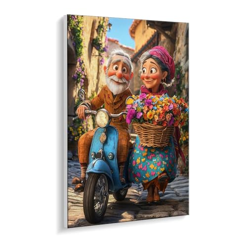 Malen nach Zahlen für Erwachsene – DIY Ölgemälde Set für Anfänger, ohne Rahmen 35 x 50 cm, mit 3 Pinseln & Hochwertigen Acrylfarben, Home Deko Entspannung & Kreativität Geschenk (Altes Paar) i-374 von Guuogxan