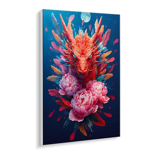 Malen nach Zahlen für Erwachsene – DIY Ölgemälde Set für Anfänger, ohne Rahmen 35 x 50 cm, mit 3 Pinseln & Hochwertigen Acrylfarben, Home Deko Entspannung & Kreativität Geschenk (Drachen Rosen) i-391 Malen nach Zahlen für Erwachsene – DIY Ölgemälde Set für Anfänger, ohne Rahmen 35 x 50 cm, mit 3 Pinseln & Hochwertigen Acrylfarben, Home Deko Entspannung & Kreativität Geschenk (Drachen Rosen) i-391 von Guuogxan