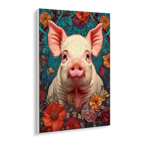Malen nach Zahlen für Erwachsene – DIY Ölgemälde Set für Anfänger, ohne Rahmen 35 x 50 cm, mit 3 Pinseln & Hochwertigen Acrylfarben, Home Deko Entspannung & Kreativität Geschenk (Süß Schwein) i-349 Malen nach Zahlen für Erwachsene – DIY Ölgemälde Set für Anfänger, ohne Rahmen 35 x 50 cm, mit 3 Pinseln & Hochwertigen Acrylfarben, Home Deko Entspannung & Kreativität Geschenk (Süß Schwein) i-349 von Guuogxan