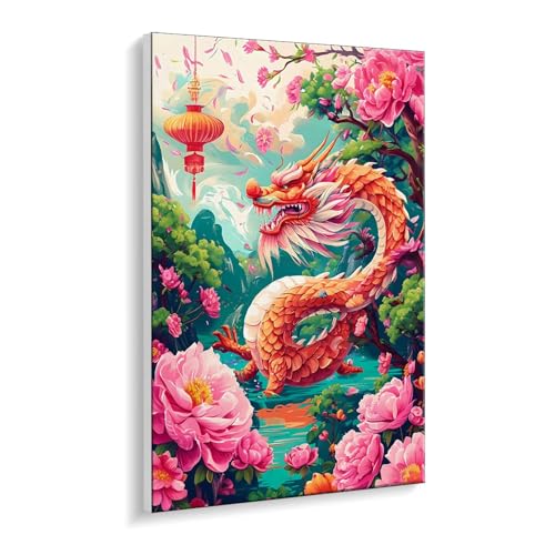 Malen nach Zahlen für Erwachsene – DIY Ölgemälde Set für Anfänger, ohne Rahmen 50 x 70 cm, mit 3 Pinseln & Hochwertigen Acrylfarben, Home Deko Entspannung & Kreativität Geschenk (Drachen Blumen) i-387 Malen nach Zahlen für Erwachsene – DIY Ölgemälde Set für Anfänger, ohne Rahmen 50 x 70 cm, mit 3 Pinseln & Hochwertigen Acrylfarben, Home Deko Entspannung & Kreativität Geschenk (Drachen Blumen) i-387 von Guuogxan