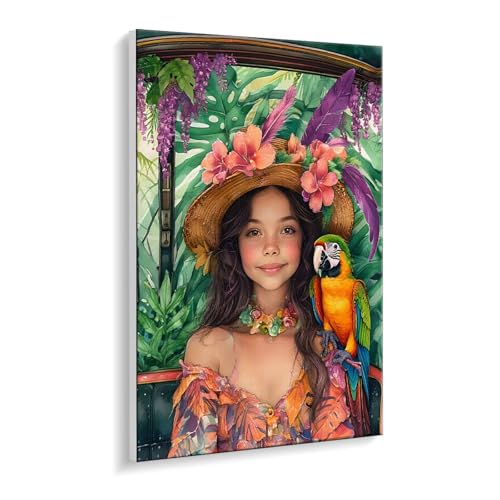 Malen nach Zahlen für Erwachsene – DIY Ölgemälde Set für Anfänger, ohne Rahmen 50 x 70 cm, mit 3 Pinseln & Hochwertigen Acrylfarben, Home Deko Entspannung & Kreativität Geschenk (Mädchen Papagei) i484 Malen nach Zahlen für Erwachsene – DIY Ölgemälde Set für Anfänger, ohne Rahmen 50 x 70 cm, mit 3 Pinseln & Hochwertigen Acrylfarben, Home Deko Entspannung & Kreativität Geschenk (Mädchen Papagei) i484 von Guuogxan
