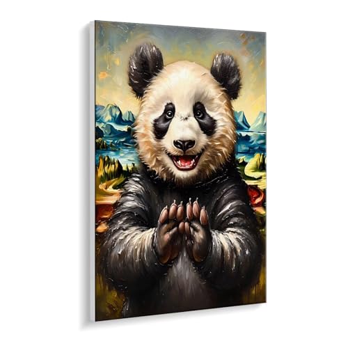 Malen nach Zahlen für Erwachsene – DIY Ölgemälde Set für Anfänger, ohne Rahmen 50 x 70 cm, mit 3 Pinseln & Hochwertigen Acrylfarben, Home Dekoration Entspannung & Kreativität Geschenk (Panda) i-728 von Guuogxan