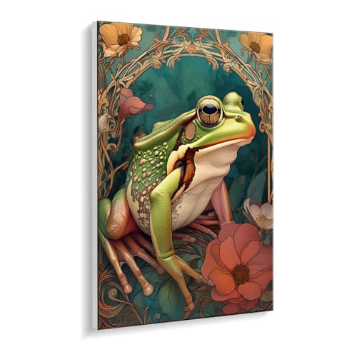 Malen nach Zahlen für Erwachsene – DIY Ölgemälde Set für Anfänger, ohne Rahmen 70 x 90 cm, mit 3 Pinseln & Acrylfarben, Home Dekoration Entspannung & Kreativität Geschenk (Insekten Frösche) i-362 von Guuogxan