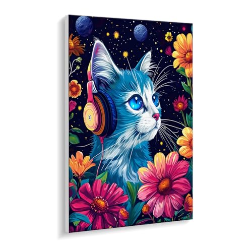 Malen nach Zahlen für Erwachsene – DIY Ölgemälde Set für Anfänger, ohne Rahmen 90 x 120 cm, mit 3 Pinseln & Hochwertigen Acrylfarben, Home Deko Entspannung & Kreativität Geschenk (Katze Musik) i-416 Malen nach Zahlen für Erwachsene – DIY Ölgemälde Set für Anfänger, ohne Rahmen 90 x 120 cm, mit 3 Pinseln & Hochwertigen Acrylfarben, Home Deko Entspannung & Kreativität Geschenk (Katze Musik) i-416 von Guuogxan