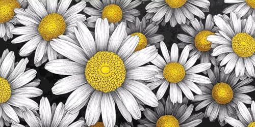 weiße Daisies Diamond Painting Erwachsene Groß xxl, 5D Diamant Painting Bilder Anfänger Runder Vollbohrer Diamanten Malerei DIY Stickerei Kreuzstich Home Wand Dekor, Geschenke für Frauen 25x50 cm z-13 von Guuogxan