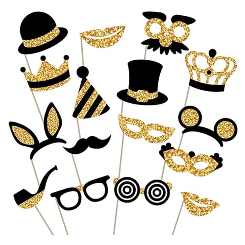 Guyode 16 Stück Fotobox Accessoires, Party Zubehör Interessant, Fotobox Requisiten Papier, Foto Requisiten Lustiges Selfie, Fotobox Accessoires Geburtstag für Karneval Party Karneval Neujahrsparty Guyode 16 Stück Fotobox Accessoires, Party Zubehör Interessant, Fotobox Requisiten Papier, Foto Requisiten Lustiges Selfie, Fotobox Accessoires Geburtstag für Karneval Party Karneval Neujahrsparty von Guyode