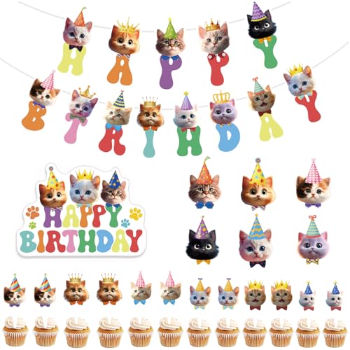 Guyode 20 Stück Katzenthema Geburtstagsparty Dekorationen, Katzen Geburtstag Deko, Geburtstagsdeko Katze, Cat Birthday Decorations, Katzen Geburtstagsdekorationen für Kinder Birthday Party Guyode 20 Stück Katzenthema Geburtstagsparty Dekorationen, Katzen Geburtstag Deko, Geburtstagsdeko Katze, Cat Birthday Decorations, Katzen Geburtstagsdekorationen für Kinder Birthday Party von Guyode