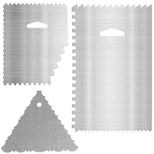 Guyode 3 Stück Tortenschaber Leicht zu Reinigen Kuchenschaber für Torten Doppelseitiges Design Tortenschaber Kuchenschaber Edelstahl Verschiedene Formen für Kuchencreme DIY Backwerkzeuge Guyode 3 Stück Tortenschaber Leicht zu Reinigen Kuchenschaber für Torten Doppelseitiges Design Tortenschaber Kuchenschaber Edelstahl Verschiedene Formen für Kuchencreme DIY Backwerkzeuge von Guyode