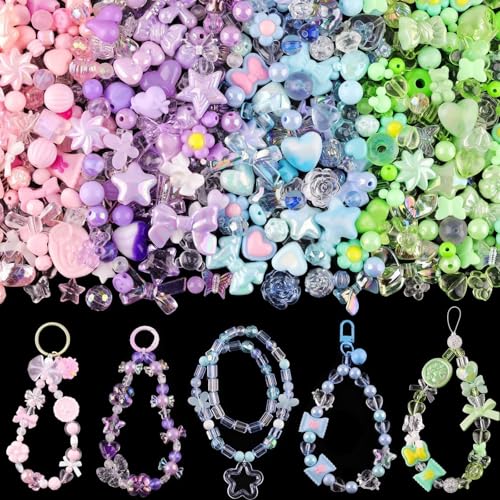 Guyode 8 Pack Anhängerset mit Blumen Schmetterlingen und Herzen Bunte Acrylperlen set Verschiedene Charms for Bracelets Acrylperlen Schön für Armband Halskettenästhetik DIY-Schmuck Guyode 8 Pack Anhängerset mit Blumen Schmetterlingen und Herzen Bunte Acrylperlen set Verschiedene Charms for Bracelets Acrylperlen Schön für Armband Halskettenästhetik DIY-Schmuck von Guyode
