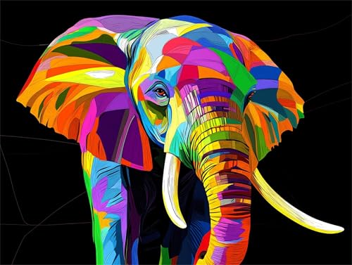 5D Diamant Painting kinder Abstrakt Elefant Diamond Painting Erwachsene Set, Mosaik Bastelset Erwachsene, DIY Full Drill Diamantkunst Stickerei Kreuzstich Kits, Geeignet Décor Geschenk 30x40cm z-520 5D Diamant Painting kinder Abstrakt Elefant Diamond Painting Erwachsene Set, Mosaik Bastelset Erwachsene, DIY Full Drill Diamantkunst Stickerei Kreuzstich Kits, Geeignet Décor Geschenk 30x40cm z-520 von Guyosing