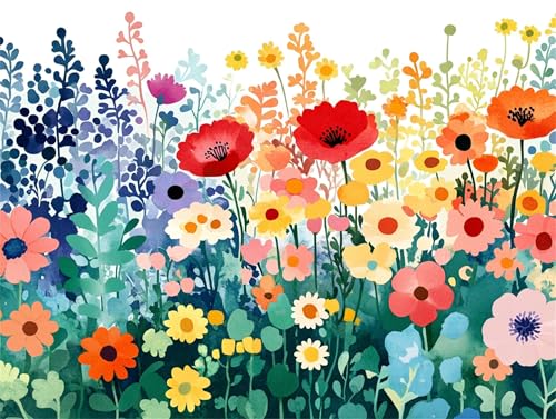 5D Diamant Painting kinder Farbe Blume Diamond Painting Erwachsene Set, Mosaik Bastelset Erwachsene, DIY Full Drill Diamantkunst Stickerei Kreuzstich Kits, Geeignet Décor Geschenk 100x150cm z-517 von Guyosing