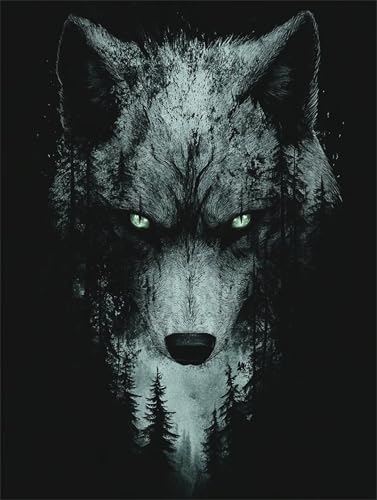 Baum Wolf Diamond Painting Erwachsene Bastelset Set, 5D DIY Diamant Painting Kinder Anfänger Strasssteinen Diamanten Bastelset, Geeignet Dekoration von Zuhause Wohnzimmer Schlafzimmer 90x120cm z-396 Baum Wolf Diamond Painting Erwachsene Bastelset Set, 5D DIY Diamant Painting Kinder Anfänger Strasssteinen Diamanten Bastelset, Geeignet Dekoration von Zuhause Wohnzimmer Schlafzimmer 90x120cm z-396 von Guyosing