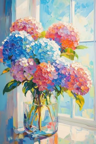 Blume Diamond Painting Retro Diamond Painting Erwachsene, DIY Diamant Bilder, Diamanten Kinder Kreuzstich Diamonds Bastelset Erwachsene Mosaikherstellung Set, für Home Décor Geschenk 100x150cm Q-859 von Guyosing