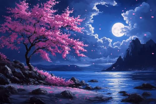 Diamond Painting Baum Diamond Painting Kinder Mond Daiment Bilder Erwachsene, 5D Kreativ Set für Erwachsene, Vollbohrer Diamanten Malerei Stickerei Kreuzstich Zubehör, für Home Décor 90x135cm Q-170 Diamond Painting Baum Diamond Painting Kinder Mond Daiment Bilder Erwachsene, 5D Kreativ Set für Erwachsene, Vollbohrer Diamanten Malerei Stickerei Kreuzstich Zubehör, für Home Décor 90x135cm Q-170 von Guyosing