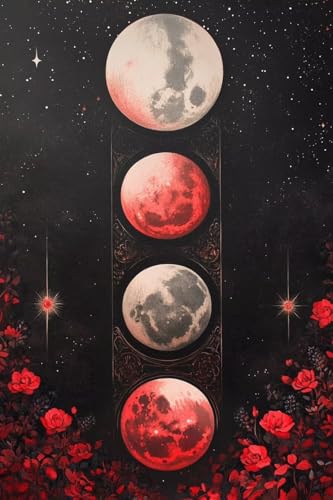 Diamond Painting Blume Diamond Painting Kinder Mond Daiment Bilder Erwachsene, 5D Kreativ Set für Erwachsene, Vollbohrer Diamanten Malerei Stickerei Kreuzstich Zubehör, für Home Décor 20x30cm Q-870 von Guyosing