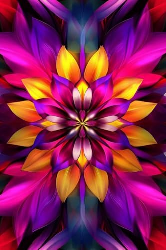 Diamond Painting Lila Diamond Painting Kinder Blume Daiment Bilder Erwachsene, 5D Kreativ Set für Erwachsene, Vollbohrer Diamanten Malerei Stickerei Kreuzstich Zubehör, für Home Décor 70x105cm Q-826 von Guyosing
