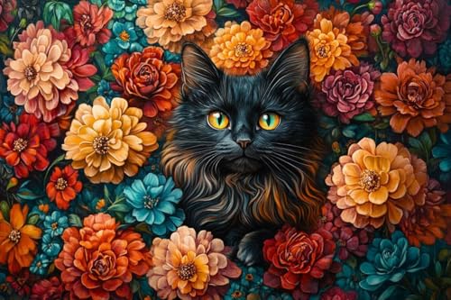 Diamond Painting Retro Diamond Painting Kinder Katze Daiment Bilder Erwachsene, 5D Kreativ Set für Erwachsene, Vollbohrer Diamanten Malerei Stickerei Kreuzstich Zubehör, für Home Décor 50x100cm Q-30 Diamond Painting Retro Diamond Painting Kinder Katze Daiment Bilder Erwachsene, 5D Kreativ Set für Erwachsene, Vollbohrer Diamanten Malerei Stickerei Kreuzstich Zubehör, für Home Décor 50x100cm Q-30 von Guyosing