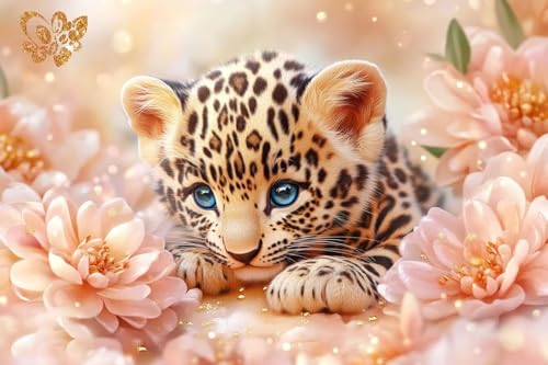 Diamond Painting Tier Diamond Painting Kinder Blume Daiment Bilder Erwachsene, 5D Kreativ Set für Erwachsene, Vollbohrer Diamanten Malerei Stickerei Kreuzstich Zubehör, für Home Décor 40x60cm Q-18 Diamond Painting Tier Diamond Painting Kinder Blume Daiment Bilder Erwachsene, 5D Kreativ Set für Erwachsene, Vollbohrer Diamanten Malerei Stickerei Kreuzstich Zubehör, für Home Décor 40x60cm Q-18 von Guyosing